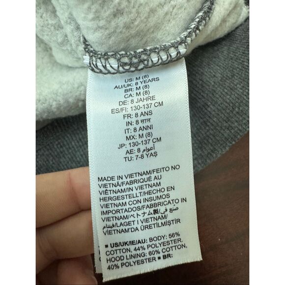 Amazon Essentials Boys Grey Hoodie Size Medium (8) - Picture 4 of 4